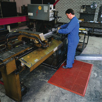Competitor Series Mats, Slotted, 3' x 5' x 7/8", Orange, Natural Rubber Rock Safety Industrial Ltd