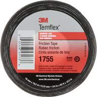 Temflex Cotton Friction Tape 1755, 19 mm (3/4") x 18.28 m (60'), Black Rock Safety Industrial Ltd