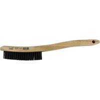 Brosse &agrave; r&eacute;curer &agrave; manche courb&eacute;, Acier, 3 x 19 rangs de fils, Longueur 13-3/4" Rock Safety Industrial Ltd
