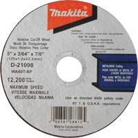 Thin Kerf Cut-Off Wheel, 5" x 3/64", 7/8" Arbor, Type 1, Aluminum Oxide, 12200 RPM Rock Safety Industrial Ltd
