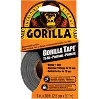 Duct Tape To-Go, 17 mils, Black, 25.4 mm (1") x 9.14 m (30') Rock Safety Industrial Ltd