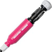 Original Pink 15-in-1 Multi-Bit Screwdriver, 8-37/50" L, Textured Handle Rock Safety Industrial Ltd