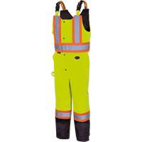 5041BB Waterproof Quilted Bib Pants, Polyester, Large, High Visibility Lime-Yellow Rock Safety Industrial Ltd