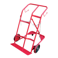 Cylinder Cart, Mold-on Rubber Wheels, 25-1/2"W x 7"L Base, 350 lbs. Rock Safety Industrial Ltd