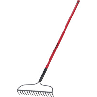 Bow Rake, Fibreglass Handle, 66" L, 16-4/5" Blade, 16 Tines Rock Safety Industrial Ltd