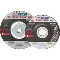 Meule A24T Tough Grind, 5" x 1/4", Arbre 7/8", Oxyde d'aluminium, Type 27 Rock Safety Industrial Ltd