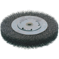 Brosses &eacute;conomiques &agrave; fils cr&ecirc;p&eacute;s - Face large, 6" dia., Fils 0.014, Arbre 2" Rock Safety Industrial Ltd