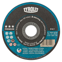 Meule &agrave; tronçonner 2-en-1 de premi&egrave;re qualit&eacute; Thincut, 4-1/2" x 0,045", Arbre de 7/8", Type 1, Oxyde d'aluminium, 13 300 Tr/min Rock Safety Industrial Ltd