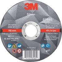 Meule &agrave; tronçonner Silver, 4-1/2" x 0,045", Arbre de 7/8", Type 1, C&eacute;ramique, 13 300 Tr/min Rock Safety Industrial Ltd