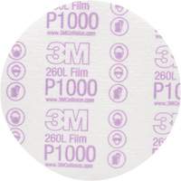 Disque de finition en pellicule Hookit, dia 6", Grain P1000, Oxyde d'aluminium, Ruban Rock Safety Industrial Ltd