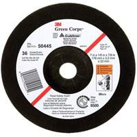 Green Corps Depressed Centre Wheel, 7" x 1/8", 7/8" Arbor, Ceramic, Type 27 Rock Safety Industrial Ltd