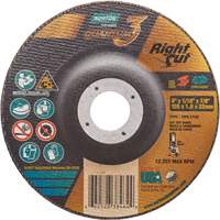 Meule &agrave; tronçonner Quantum3 RightCut, 5" x 1/16", Arbre de 7/8", Type 27/42, C&eacute;ramique d'alumine, 12225 Tr/min Rock Safety Industrial Ltd