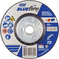 Meule XXL BlueFire, 4-1/2" x 1/4", Arbre 5/8", C&eacute;ramique d'alumine, Type 27 Rock Safety Industrial Ltd