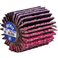 Mini-meule &agrave; lamelles filet&eacute;es, C&eacute;ramique d'alumine, Grain 40, 1" x 1" x 1/4"-20 Rock Safety Industrial Ltd