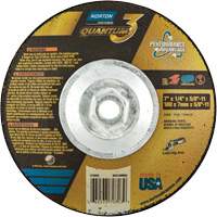 Meule soucoupes Quantum3 SG, 7" x 1/4", Arbre 5/8"-11, C&eacute;ramique d'alumine, Type 28 Rock Safety Industrial Ltd