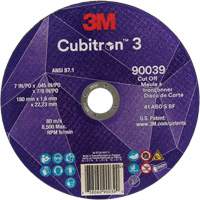 Meule &agrave; tronçonner Cubitron 3, 7" x 0,09", Arbre de 7/8", Type T27, C&eacute;ramique, 8500 Tr/min Rock Safety Industrial Ltd