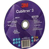 Meule &agrave; tronçonner Cubitron 3, 7" x 0,09", Arbre de 7/8", Type T27, C&eacute;ramique, 8500 Tr/min Rock Safety Industrial Ltd