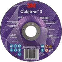 Meule &agrave; tronçonner Cubitron 3, 5" x 0,09", Arbre de 7/8", Type T27, C&eacute;ramique, 12250 Tr/min Rock Safety Industrial Ltd