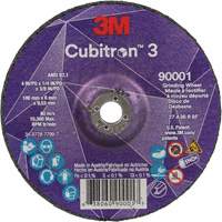 Cubitron 3 Depressed Centre Grinding Wheel, 4" x 1/4", 3/8" Arbor, Ceramic, Type T27 Rock Safety Industrial Ltd