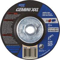 Meule XXL Gemini, 4-1/2" x 1/4", Arbre 5/8"-11, Oxyde d'aluminium, Type 27 Rock Safety Industrial Ltd