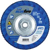 BlueFire&reg; Standard-Density Flap Disc, 7" x 5/8"-11, Type 27, P36 Grit, Zirconia Alumina Rock Safety Industrial Ltd
