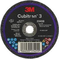 Meule &agrave; tronçonner Cubitron 3, 3" x 0,039", Arbre de 3/8", C&eacute;ramique Rock Safety Industrial Ltd
