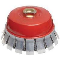 Knotted Wire Cup Brush with Protective Guard, 2-3/4" Dia. x 5/8"-11 Arbor Rock Safety Industrial Ltd