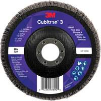 Disque &agrave; lamelles plate 1169F Cubitron 3, 5" x 7/8", Type T27, Grain 60+, C&eacute;ramique Rock Safety Industrial Ltd