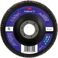 Disque &agrave; lamelles conique 1169F Cubitron 3, 4-1/2" x 7/8", Type T29, Grain 80+, C&eacute;ramique Rock Safety Industrial Ltd