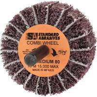 Roue Combi Buff and Blend 898001 Standard Abrasives, 2" dia. x 1" la, Arbre 1/4", Oxyde d'aluminium Rock Safety Industrial Ltd