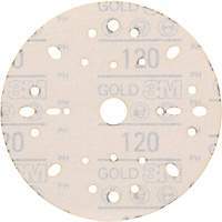 Disque abrasif dor&eacute; Hookit, dia 6", Grain 120, Oxyde d'aluminium, Poids C Rock Safety Industrial Ltd