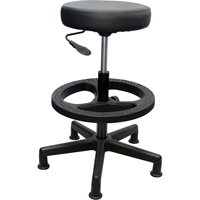 Tabouret de travail de s&eacute;rie 900, Stationnaire, Ajustable, 20" - 28", Vinyle Si&egrave;ge, Noir Rock Safety Industrial Ltd