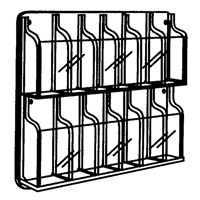 Pr&eacute;sentoirs, Mural, 9 fentes, Plastique, 30" la x 2" p x 36-7/8" h Rock Safety Industrial Ltd