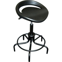 Tabouret surdimensionn&eacute; de s&eacute;rie 6000, Stationnaire, Ajustable, , Polyur&eacute;thane Si&egrave;ge, Noir Rock Safety Industrial Ltd