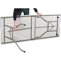 Fold-in-Half Table, Rectangular, 72" L x 30" W, Polyethylene, White Rock Safety Industrial Ltd