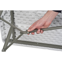 Table pliante, Rectangulaire, 48" l x 24" la, Poly&eacute;thyl&egrave;ne, Blanc Rock Safety Industrial Ltd