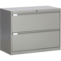 Classeur lat&eacute;ral, Acier, 2 tiroirs, 36" la x 18" p x 27-7/8" h, Gris Rock Safety Industrial Ltd