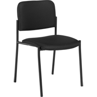 Chaises sans accoudoirs empilables, Tissu, Hauteur 32", Capacit&eacute; 300 lb, Noir Rock Safety Industrial Ltd