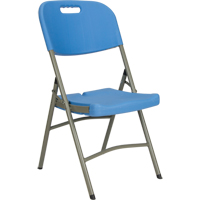 Chaise pliante, Poly&eacute;thyl&egrave;ne, Bleu, Capacit&eacute; 350 lb Rock Safety Industrial Ltd