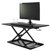 Bureau ajustable pour travail assis et debout, Mod&egrave;le de bureau, 15-3/4" h x 31-1/2" la x 22-1/2" p, Noir Rock Safety Industrial Ltd