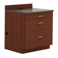 Modular Base Cabinet, 3 Drawers, 36" W x 25" D x 39" H, Mahogany Rock Safety Industrial Ltd