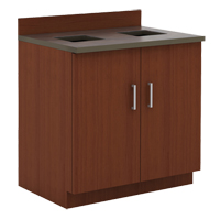 Armoire modulaire de base, M&eacute;lamine, 39" h x 36" la x 25" P, Acajou Rock Safety Industrial Ltd