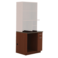 Modular Cabinet, Melamine, 39" H x 36" W x 25" D, Mahogany Rock Safety Industrial Ltd