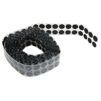 Attaches en jeton, Boucle et crochet, 3/4" dia., Adh&eacute;sif, Noir Rock Safety Industrial Ltd