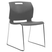 Chair, Plastic, 32-1/2" High, 300 lbs. Capacity, Grey Rock Safety Industrial Ltd