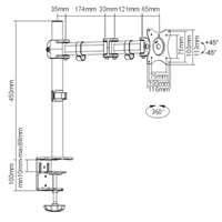 Bras pour moniteur ActivErgo Rock Safety Industrial Ltd