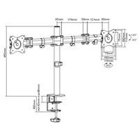 Bras double pour moniteur ActivErgo Rock Safety Industrial Ltd