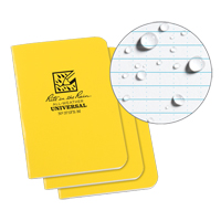 Petit carnet de notes, Couverture souple, Jaune, 24 Pages, 3-1/4" , 4-5/8"  Rock Safety Industrial Ltd