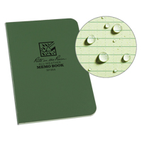 Memo Book, Soft Cover, Green, 112 Pages, 3-1/2" W x 5" L Rock Safety Industrial Ltd