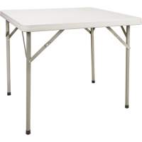 Folding Table, Square, 34" L x 34" W, Polyethylene, White Rock Safety Industrial Ltd